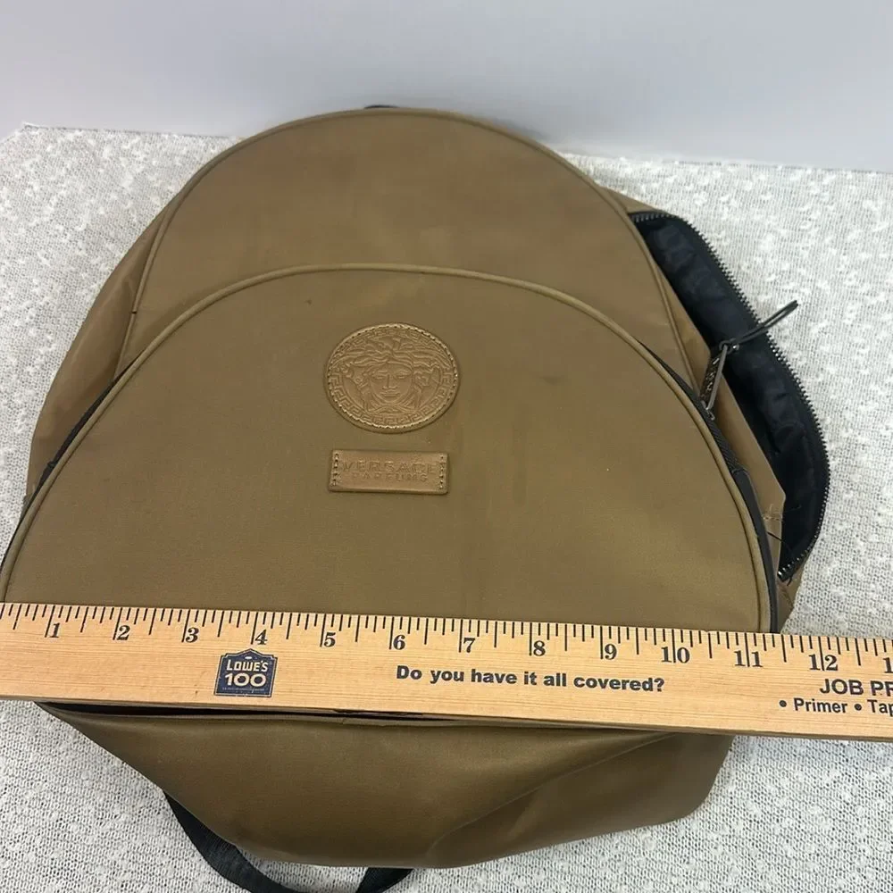 VERSACE Backpack Back Pack Gold Black